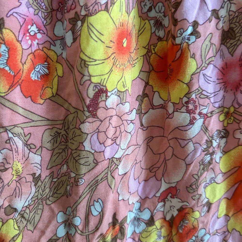 In Bloom Punk Floral Off Shoulder Boho Maxi Ruffle Dress Size Small - Picture 7 of 10